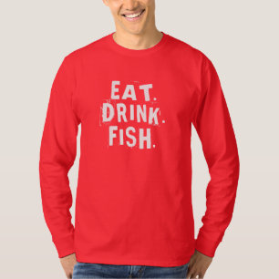 Coma, Beba, Peixe. Camisas De Pesca Diversas