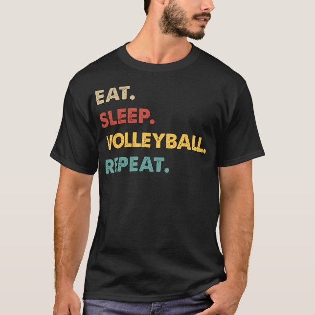 Coma Beba Volei Repita Camisa engraçada para amant (Frente)