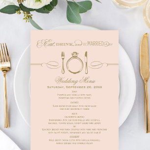 Coma Bebida e Casem-se com Blush e Casamento Antiq