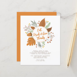 Coma Bebida e Dê Obrigados Festa de Wreath de Ação