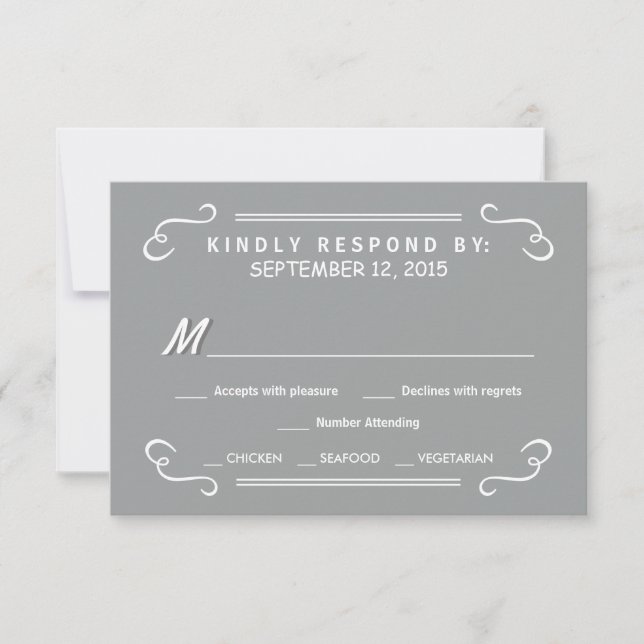 Coma Bebida e RSVP Resposta de Casamento Russo de  (Frente)