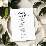 Coma Bebida e seja casado com o Menu Plate<br><div class="desc">Um simples cartão de casamento de caligrafia. Eu ofereço um serviço de personalização gratuito,  se você tiver perguntas ou solicitações especiais,  por favor,  sinta-se à vontade para me contactar.</div>