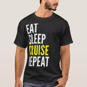Coma camisetas engraçadas da repetição do cruze