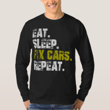 Coma Carros de Correção do Sono Repetir T-Shirt Me