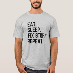 Coma coisas de conserto de sono repetir T-Shirt