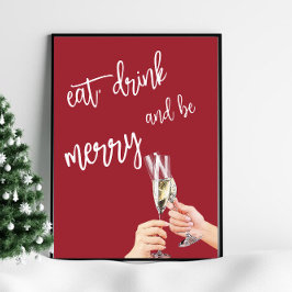 Coma de Natal, Beba e seja Poster Feliz