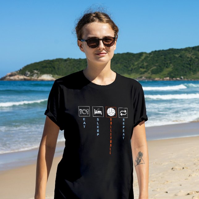 Coma, Dorme, Voleibol, Repete T-Shirt (Criador carregado)