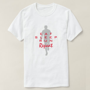 Coma Dormir Correr Repetir camiseta engraçada de c