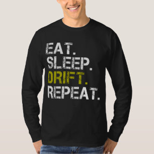 Coma Dormir Derrapar Repita Camiseta de Corrida de