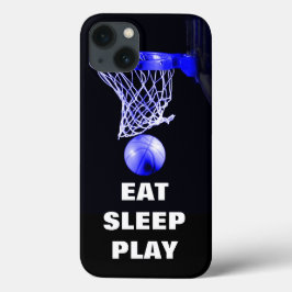 Coma Dormir Jogando Basquete Azul