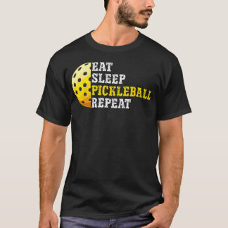 Coma Dormir Pickleball Repetir Camiseta Divertida 
