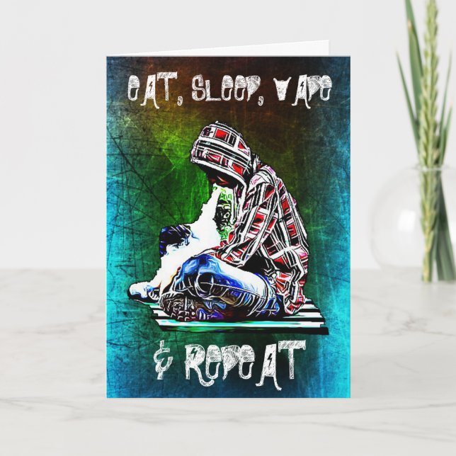 Coma, durma, escuta e tenha um cartão de aniversár (Frente)