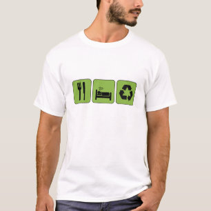 Coma, durma, recicl o t-shirt