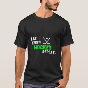 Coma Hockey com Sono Repetir Camisa Longa Com Capa
