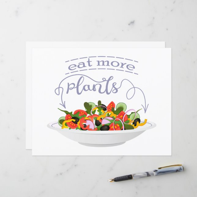 Coma mais plantas com cartazes de motivação de sal (Frente/Verso In Situ)