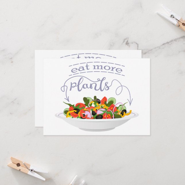 Coma mais plantas com cartazes de motivação de sal (Frente/Verso In Situ)