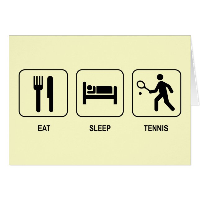 Coma o cartão do tênis do sono (Frente Horizontal)