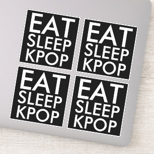 Coma o conjunto de Kpop de latência de 4 adesivos