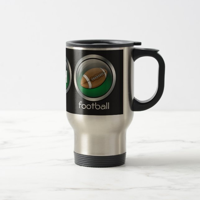 Coma o futebol do sono:: Caneca de viagem (Direita)