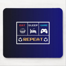 Coma o Jogo de Sono Repetir o Gamer Mouse Pad