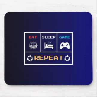 Coma o Jogo de Sono Repetir o Gamer Mouse Pad