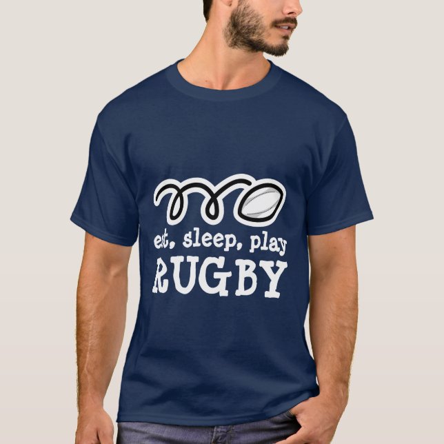Coma o roupa dos homens do t-shirt | do rugby do (Frente)