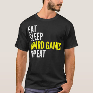 Coma o t-shirt da repetição dos jogos de mesa do