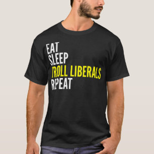Coma o t-shirt da repetição dos liberais do trol