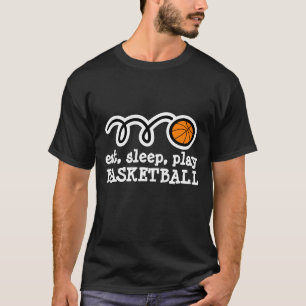 Coma o t-shirt do basquetebol do jogo do sono para