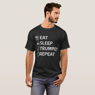 Coma o t-shirt do músico da repetição da trombeta