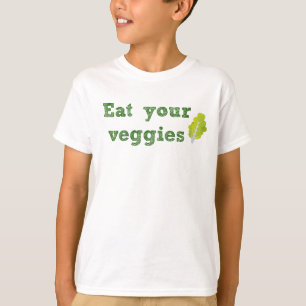 Coma o t-shirt do seu miúdo dos vegetarianos