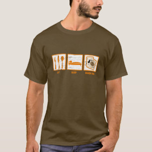 Coma o t-shirt do vinte-e-um do sono