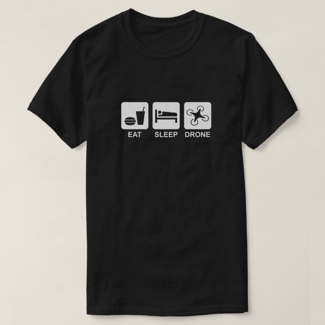 Coma o t-shirt do zangão do sono (Frente do Design)