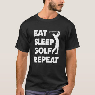 Coma o t-shirt Golfing engraçado da camisa da