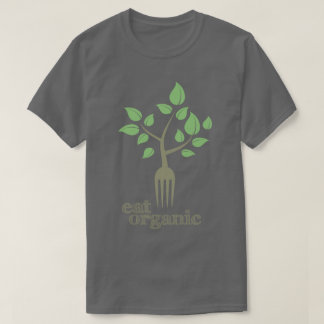 Coma o t-shirt natural da saúde do slogan do