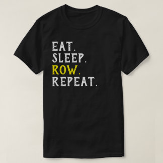 Coma o t-shirt sarcástico do presente da repetição