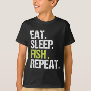 Coma Peixes do Sono Repetir Camisa Pesca Pescarist