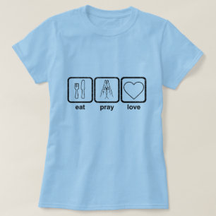 Coma Pray o t-shirt do amor