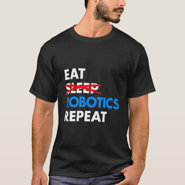 Coma Robótica do Sono Repetir Camisa Engraçada Est (Frente)