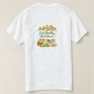 Coma Saudável Sinta-se Ótimo Camiseta Básica Mascu