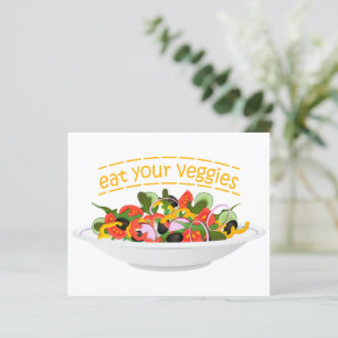 Coma seus vegetais Cite salada fresca misturar tig