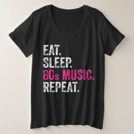 Coma Sleep 80s Music Repeat T-Shirt