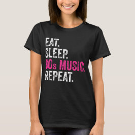 Coma Sleep 80s Music Repeat T-Shirt