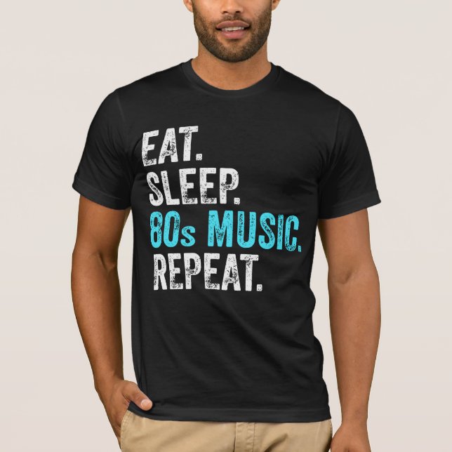 Coma Sleep 80sMusic Repeat T-Shirt (Frente)
