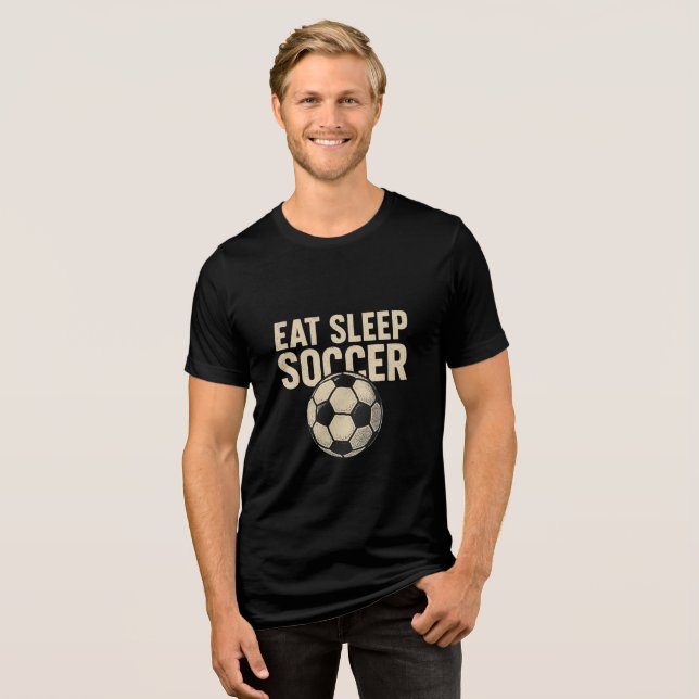 Coma Soccer do Sono Repetir T-Shirt (Frente Completa)