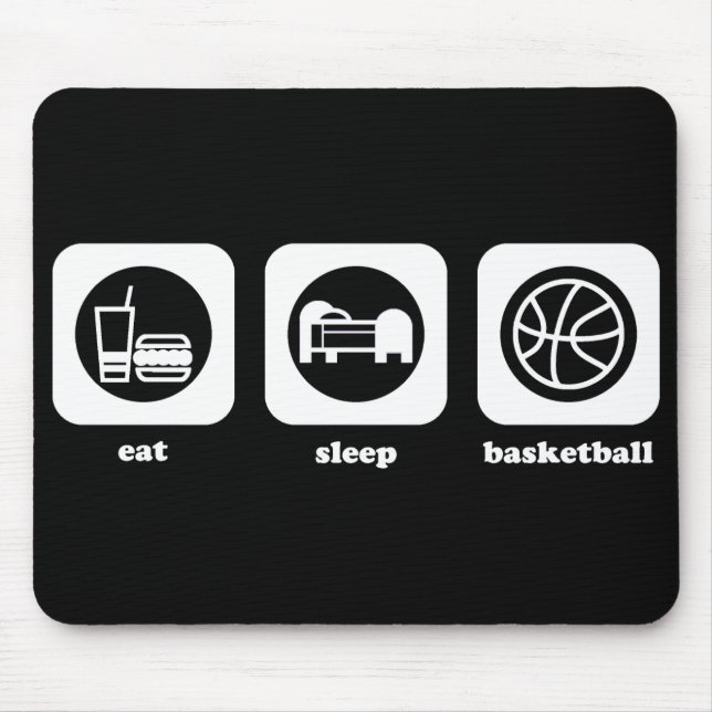 Coma. Sono. Basquetebol. Mousepad (Frente)