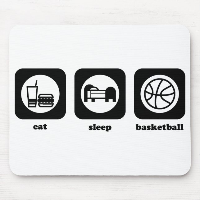 Coma. Sono. Basquetebol. Mousepad (Frente)