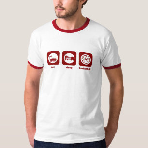 Coma. Sono. Basquetebol. T-shirt