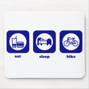 Coma. Sono. Bicicleta. Mousepad