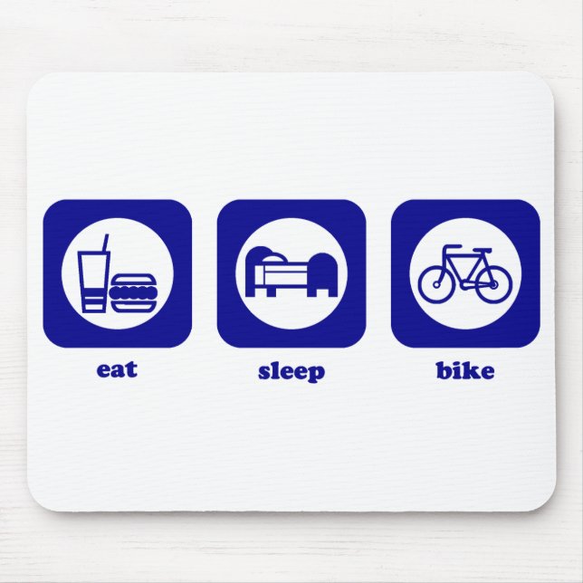 Coma. Sono. Bicicleta. Mousepad (Frente)